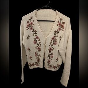 Embroidered Floral cardigan